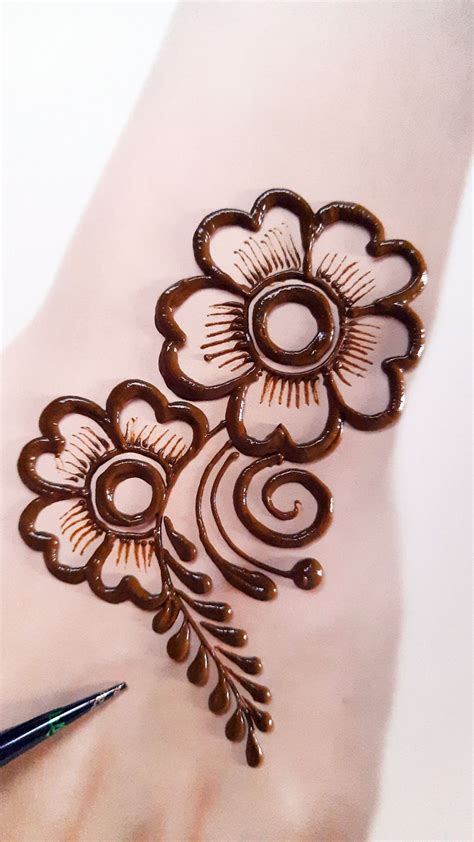 floral henna|simple floral henna designs.